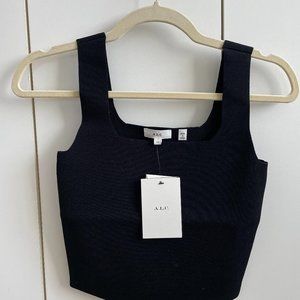 A.L.C Victoria Knit Black Tank Top
